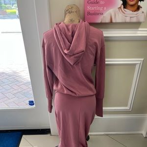 Pink hoodie dress